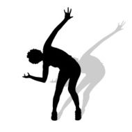 Vector silhouette of a woman N1230