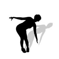 Vector silhouette of a woman N1231