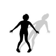 Vector silhouette of a woman N1232