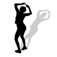 Vector silhouette of a woman N1233