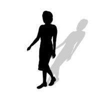 Vector silhouette of a woman N1234