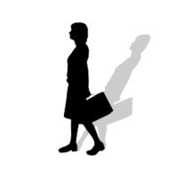Vector silhouette of businesswoman N68