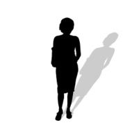 Vector silhouette of businesswoman N69