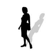 Vector silhouette of businesswoman N71