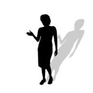 Vector silhouette of businesswoman N72