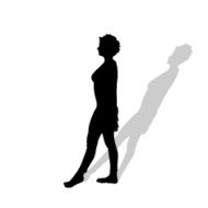 Vector silhouette of a woman N1238