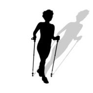 Vector silhouette of a woman N1239