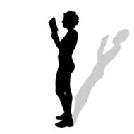 Vector silhouette of a woman N1240