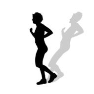 Vector silhouette of a woman N1241