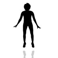 Vector silhouette of a woman N1242