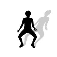 Vector silhouette of a woman N1243