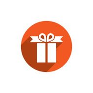 Gift box vector simple single color icon isolated on white N4
