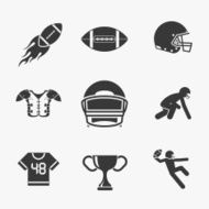 Rugby and american football icons