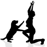 Vector silhouette of a woman N1254