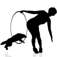 Vector silhouette of a woman N1255