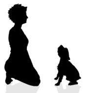 Vector silhouette of a woman N1257