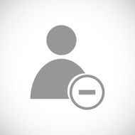 Remove user black icon