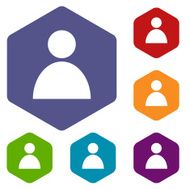 People rhombus icons