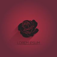 Silhouette black rose N2