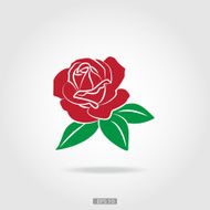 silhouette of rose N3