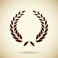 Vector circular laurel wreath