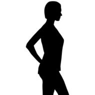 profile of a beautiful woman with sexy pose N2