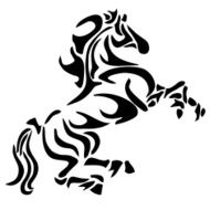 tribal horse tattoo N2