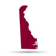 Map of the U S state Delaware