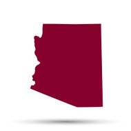 Map of the U S state Arizona