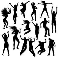 Party people silhouettes