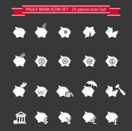 Piggy bank icons