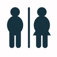 man and a lady toilet sign