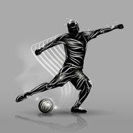 soccer player black style