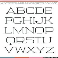 Serif font thin line