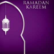 Window &quot;Ramadan Kareem&quot; (Generous Ramadan) card in vector format N10