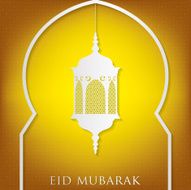 Window &quot;Eid Mubarak&quot; (Blessed Eid) card in vector format N10