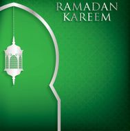 Window &quot;Ramadan Kareem&quot; (Generous Ramadan) card in vector format N12