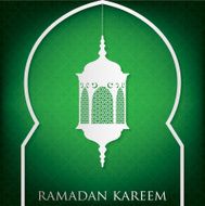 Window &quot;Ramadan Kareem&quot; (Generous Ramadan) card in vector format N13