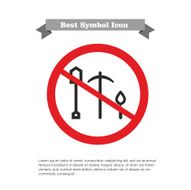 No gardening tools icon