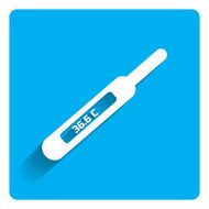 Thermometer with indication icon