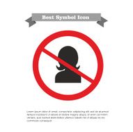 No woman&acirc;ÂÂs head silhouette icon