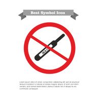 No thermometer with indication icon