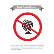 No Earth globe icon