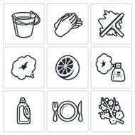 Cleaning service icons set Vector Illustration N3