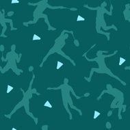 Badminton sports pattern Seamless vector background N2