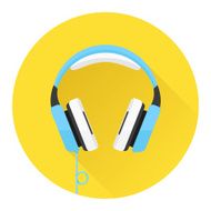 Headphones flat icon
