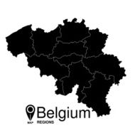 Regions map of Belgium