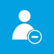 Remove user white icon