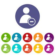 Remove user flat icon