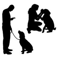 Vector silhouette of poeple N4